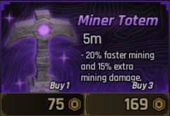 MMOJUGG The Forge Miner Totem * 3 Details View of Item Function and Use